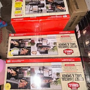 Charcoal Grill & Smoker - Black